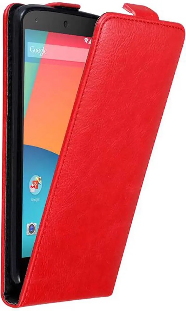Cadorabo Hoesje geschikt voor LG Google NEXUS 5 in APPEL ROOD