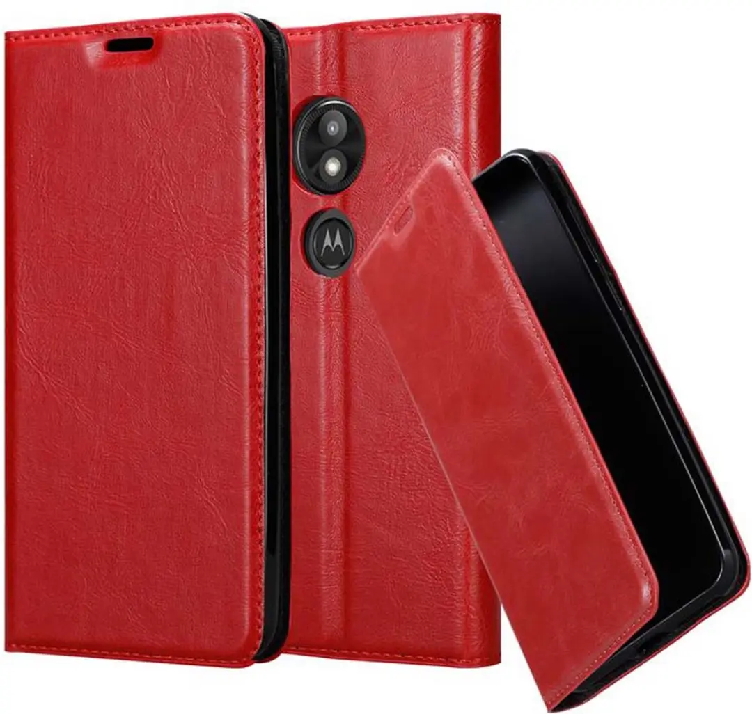 Cadorabo Hoesje geschikt voor Motorola MOTO E5 PLAY in APPEL ROOD