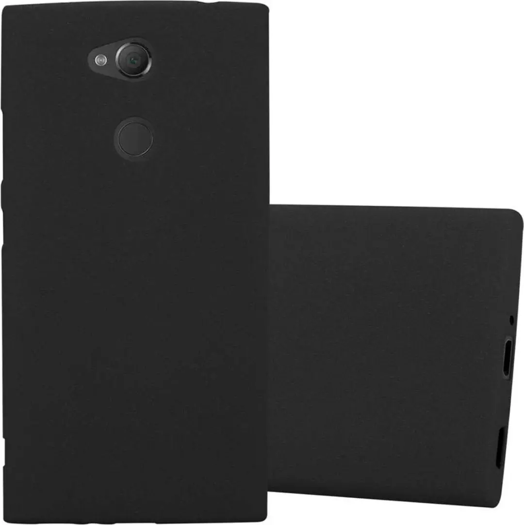 Cadorabo Hoesje geschikt voor Sony Xperia XA2 in FROST ZWART