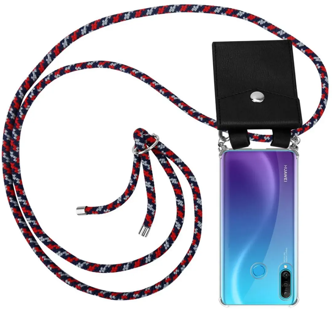 Cadorabo Hoesje geschikt voor Huawei P30 LITE in ROOD BLAUW WIT