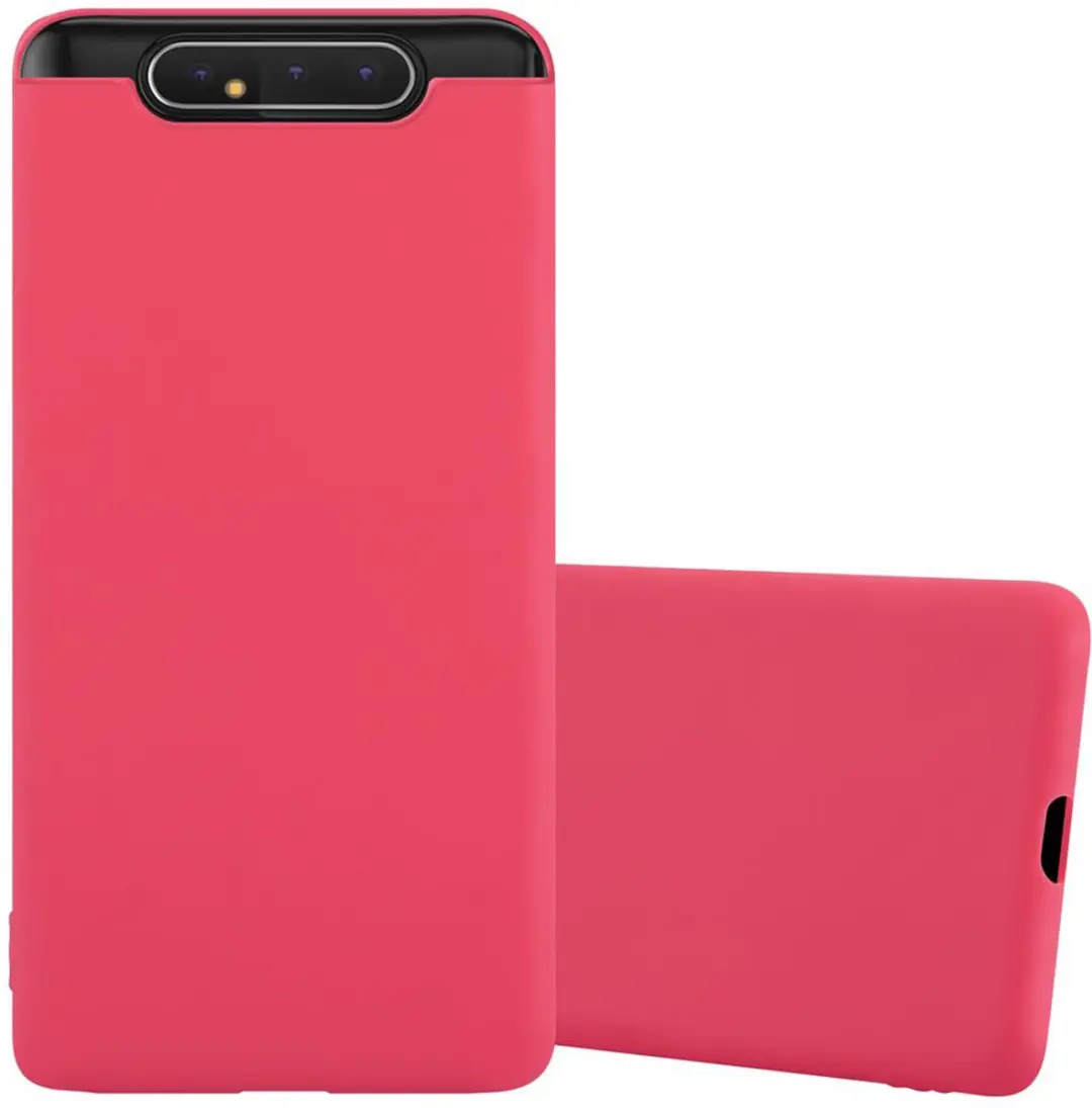 Cadorabo Hoesje geschikt voor Samsung Galaxy A80 / A90 4G in CANDY ROOD