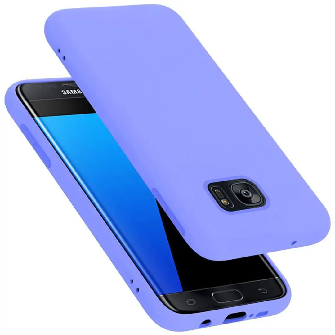 Cadorabo Hoesje geschikt voor Samsung Galaxy S7 EDGE in LIQUID LICHT PAARS