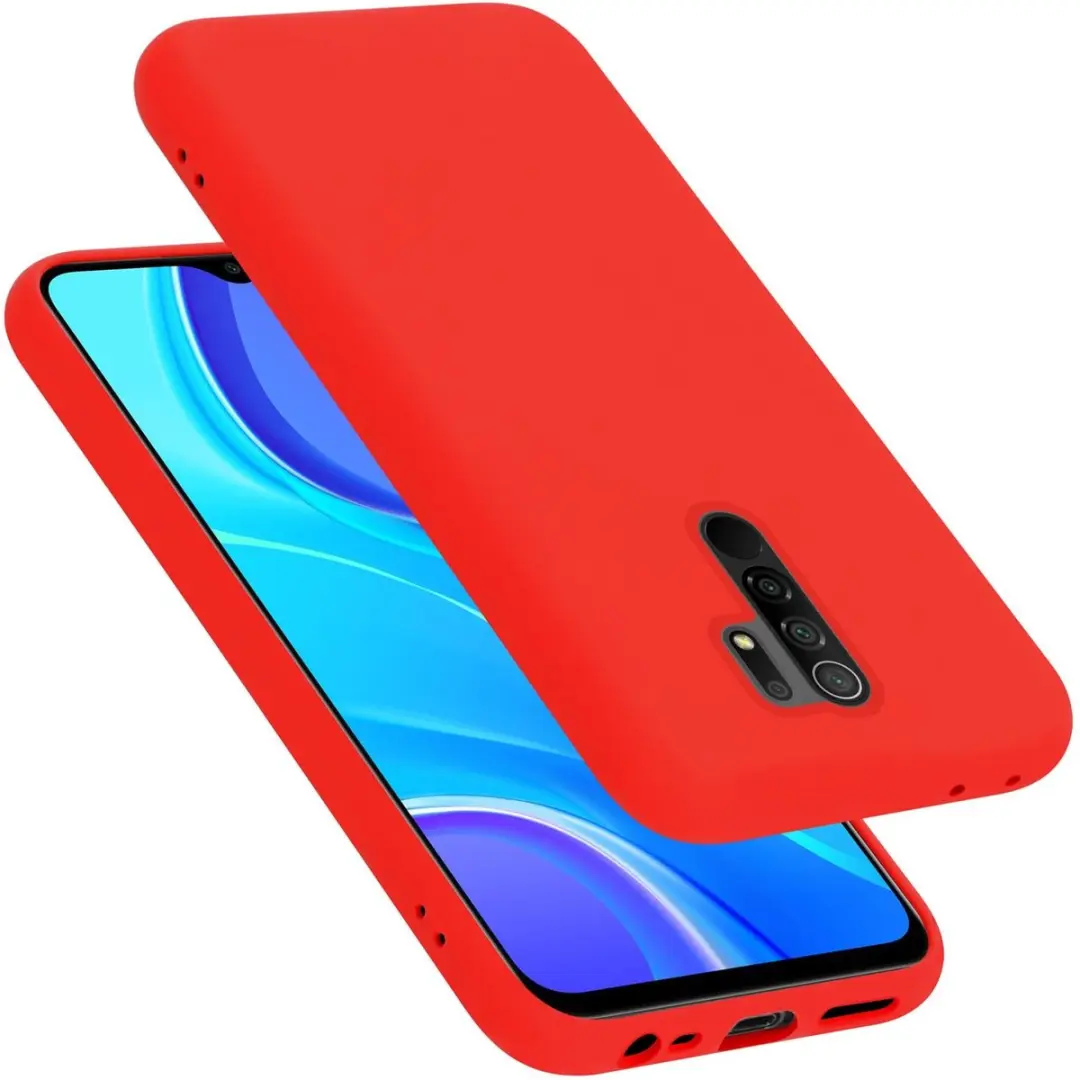 Cadorabo Hoesje geschikt voor Xiaomi RedMi 9 in LIQUID ROOD
