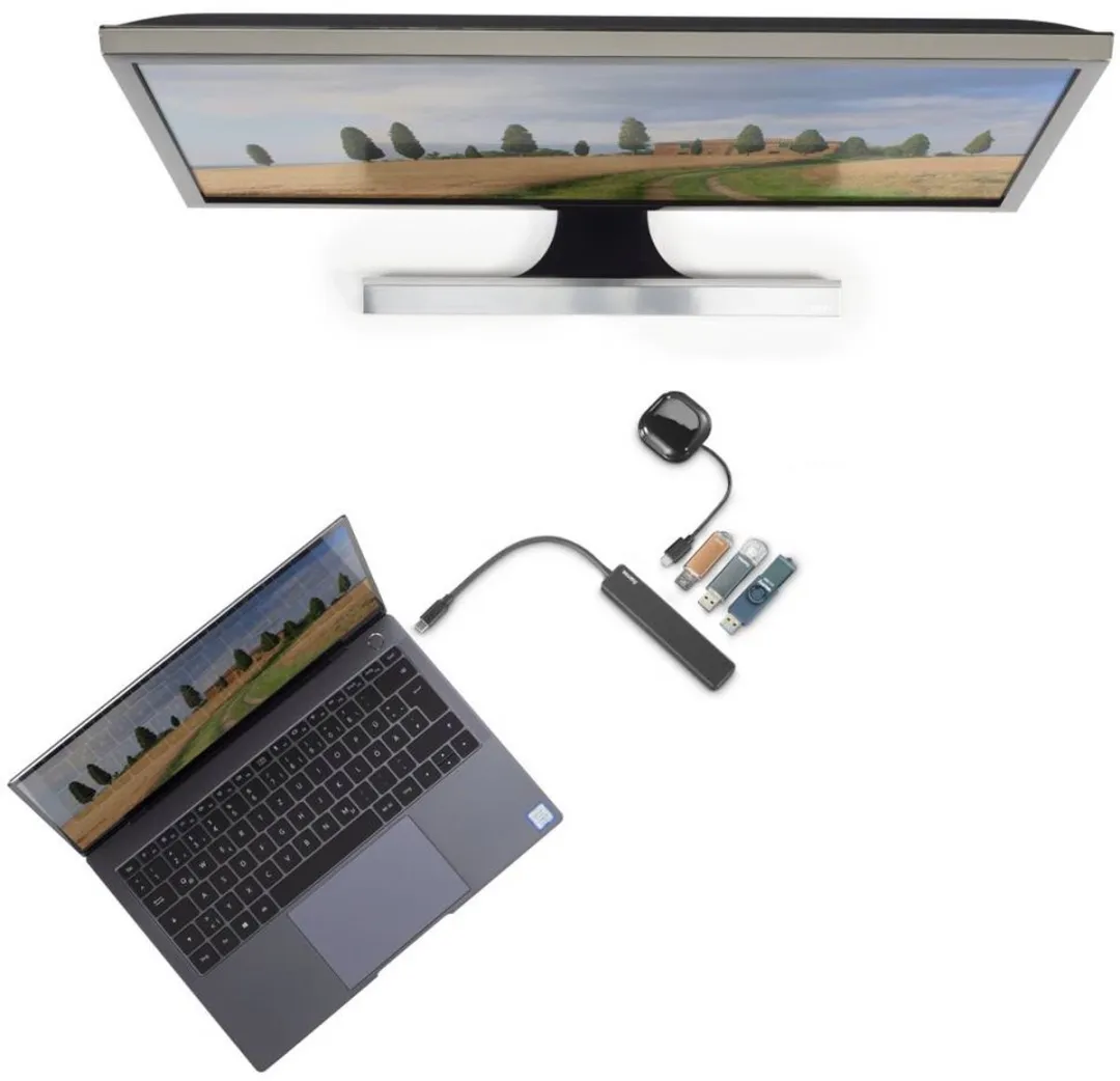 Hama 00200117 USB-C Hub 5-poorts - Antraciet