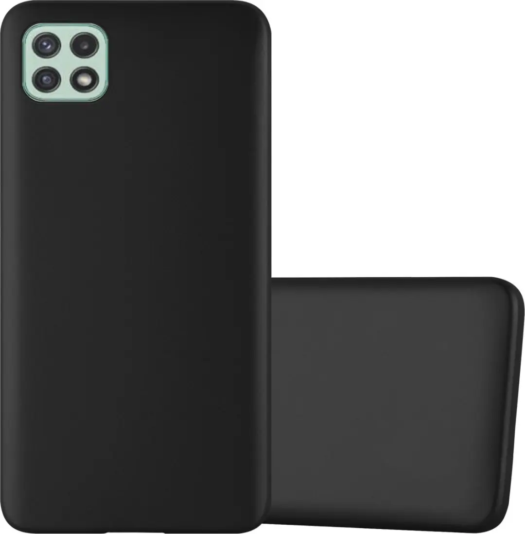 Cadorabo Hoesje geschikt voor Samsung Galaxy A22 5G in METALLIC ZWART