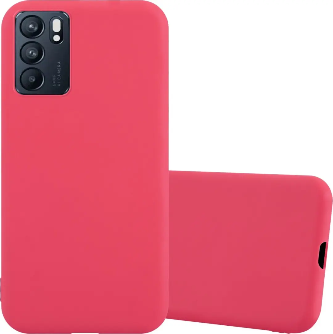 Cadorabo Hoesje geschikt voor Oppo Reno6 5G in CANDY ROOD