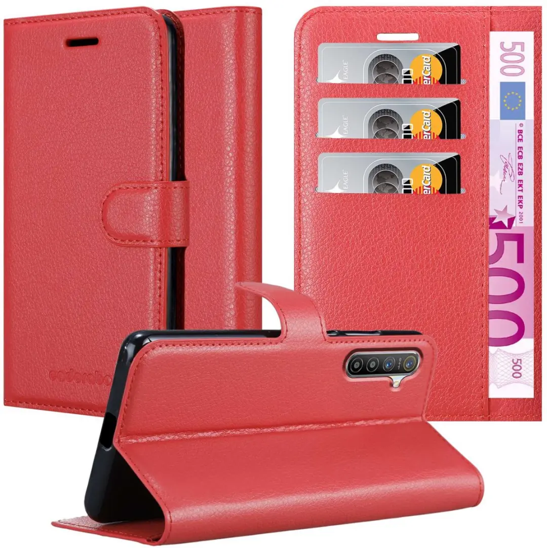 Cadorabo Hoesje geschikt voor Realme X2 / XT / Oppo K5 in KARMIJN ROOD