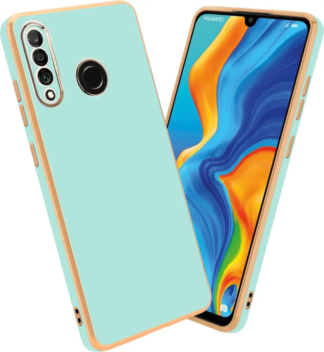 Cadorabo Hoesje geschikt voor Huawei P30 LITE in Glossy Mintgroen