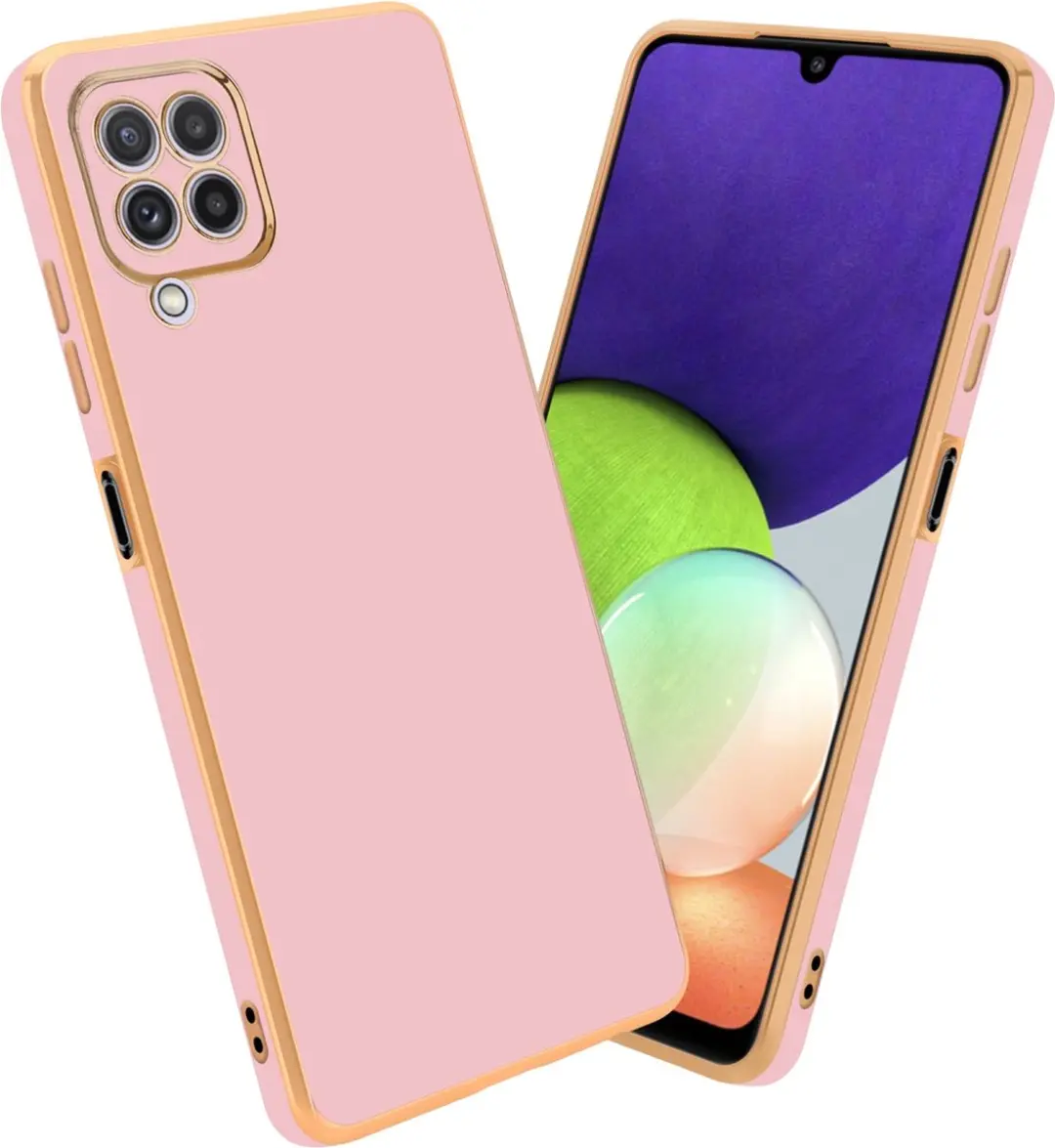 Cadorabo Hoesje geschikt voor Samsung Galaxy M22 / M32 4G in Glossy Roze