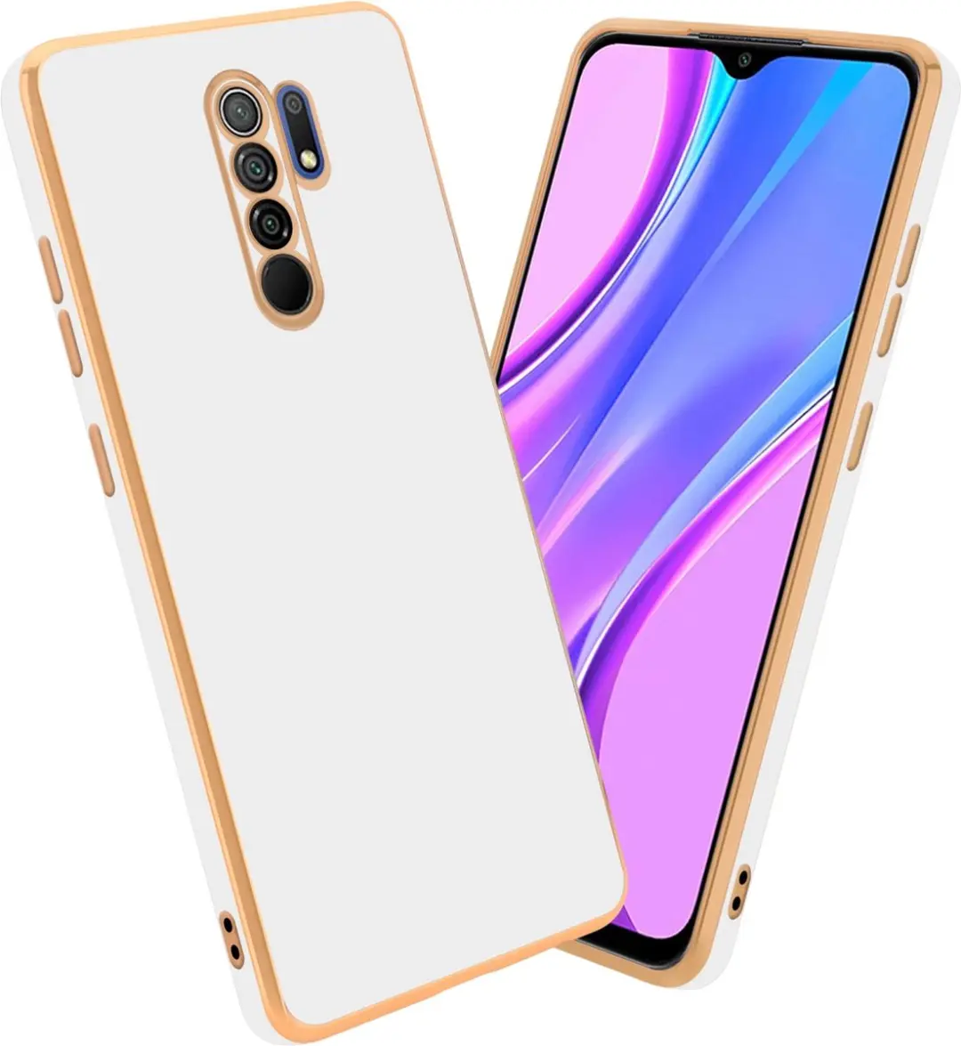Cadorabo Hoesje geschikt voor Xiaomi RedMi 9 in Glossy Wit