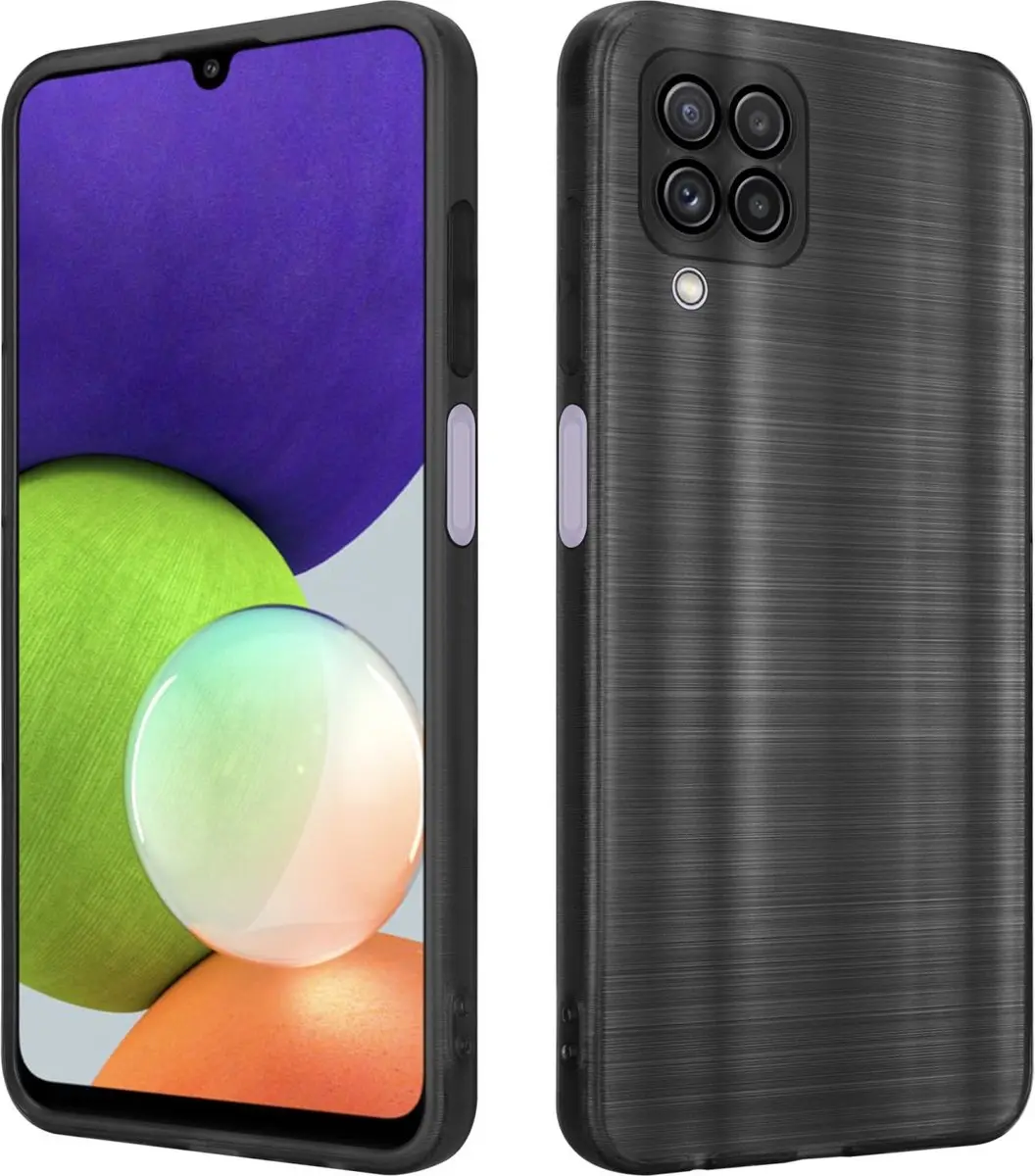 Cadorabo Hoesje geschikt voor Samsung Galaxy A22 4G in Brushed Zwart