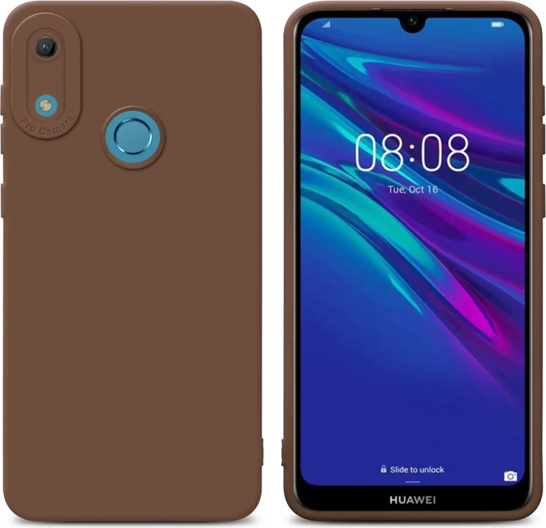 Cadorabo Hoesje geschikt voor Huawei Y6 2019 in FLUID BRUIN