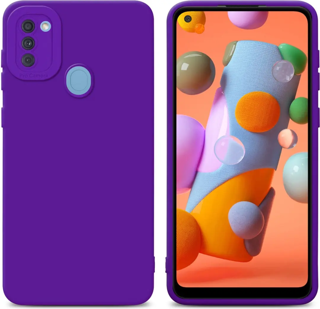 Cadorabo Hoesje geschikt voor Samsung Galaxy A11 / M11 in FLUID DONKER PAARS