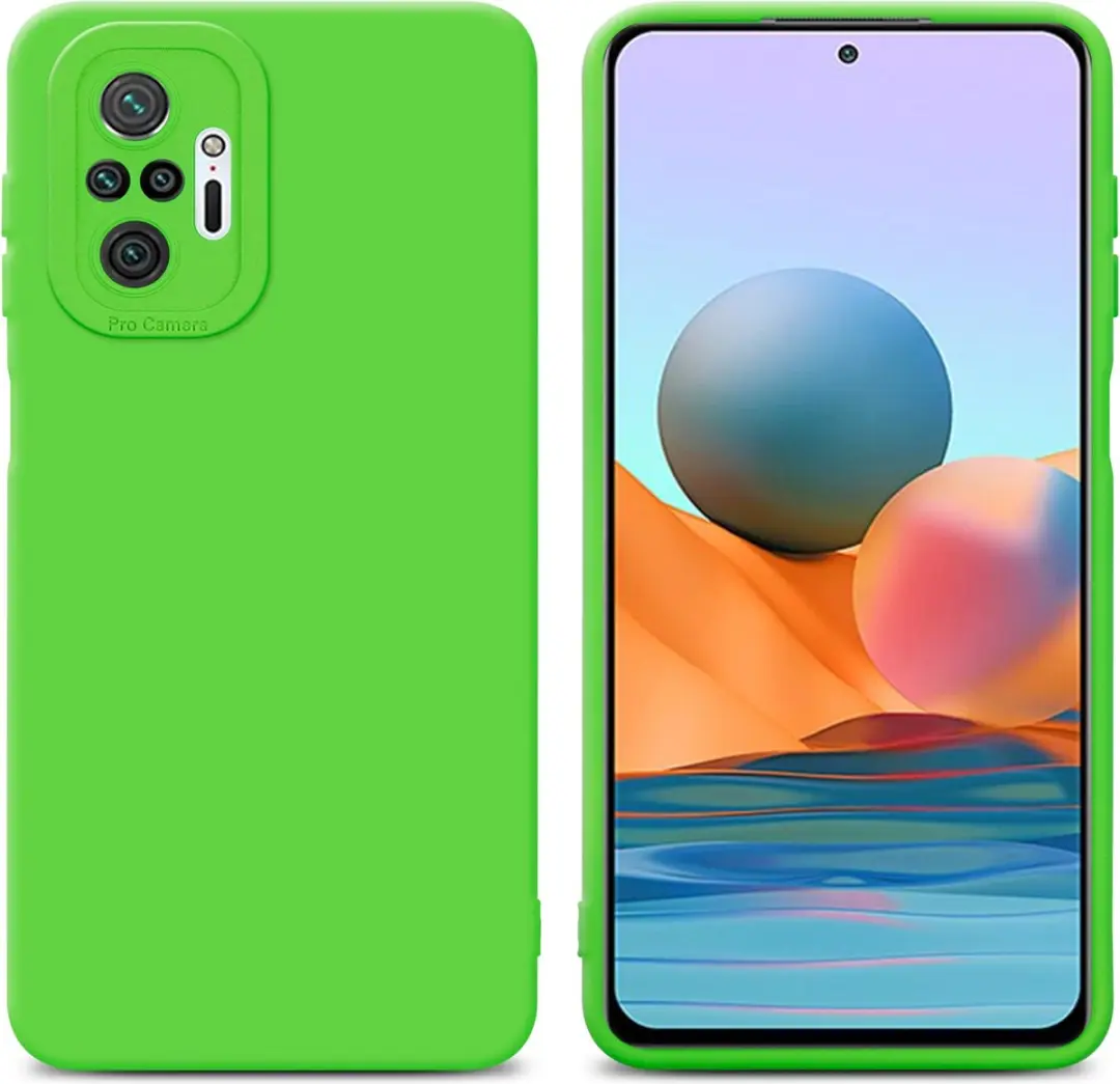 Cadorabo Hoesje geschikt voor Xiaomi RedMi NOTE 10 PRO in FLUID GROEN
