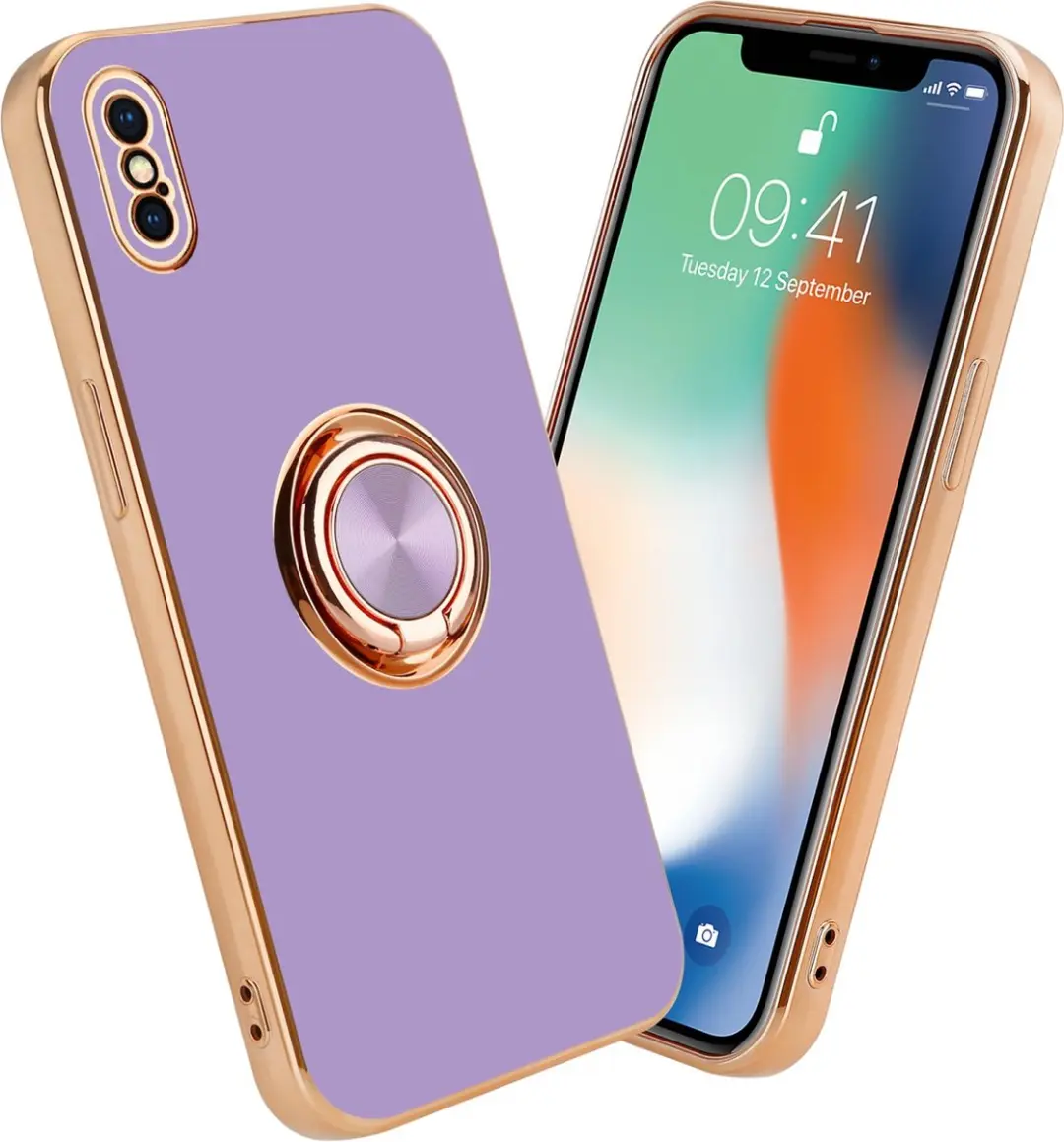 Cadorabo Hoesje geschikt voor Apple iPhone XS MAX in Glossy Licht Paars