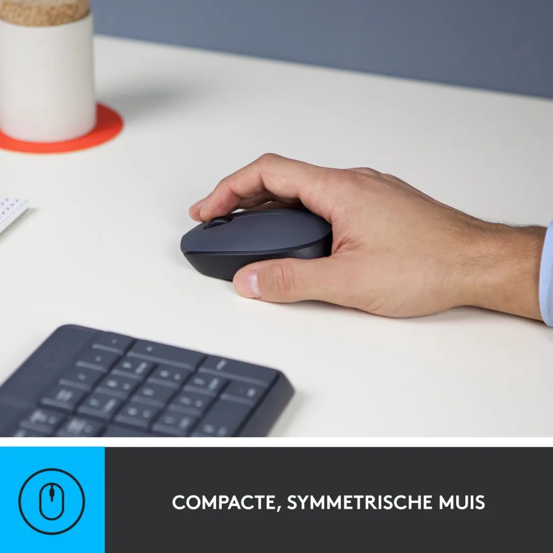 Logitech MK235 Draadloos Toetsenbord en Muis - Donkergrijs