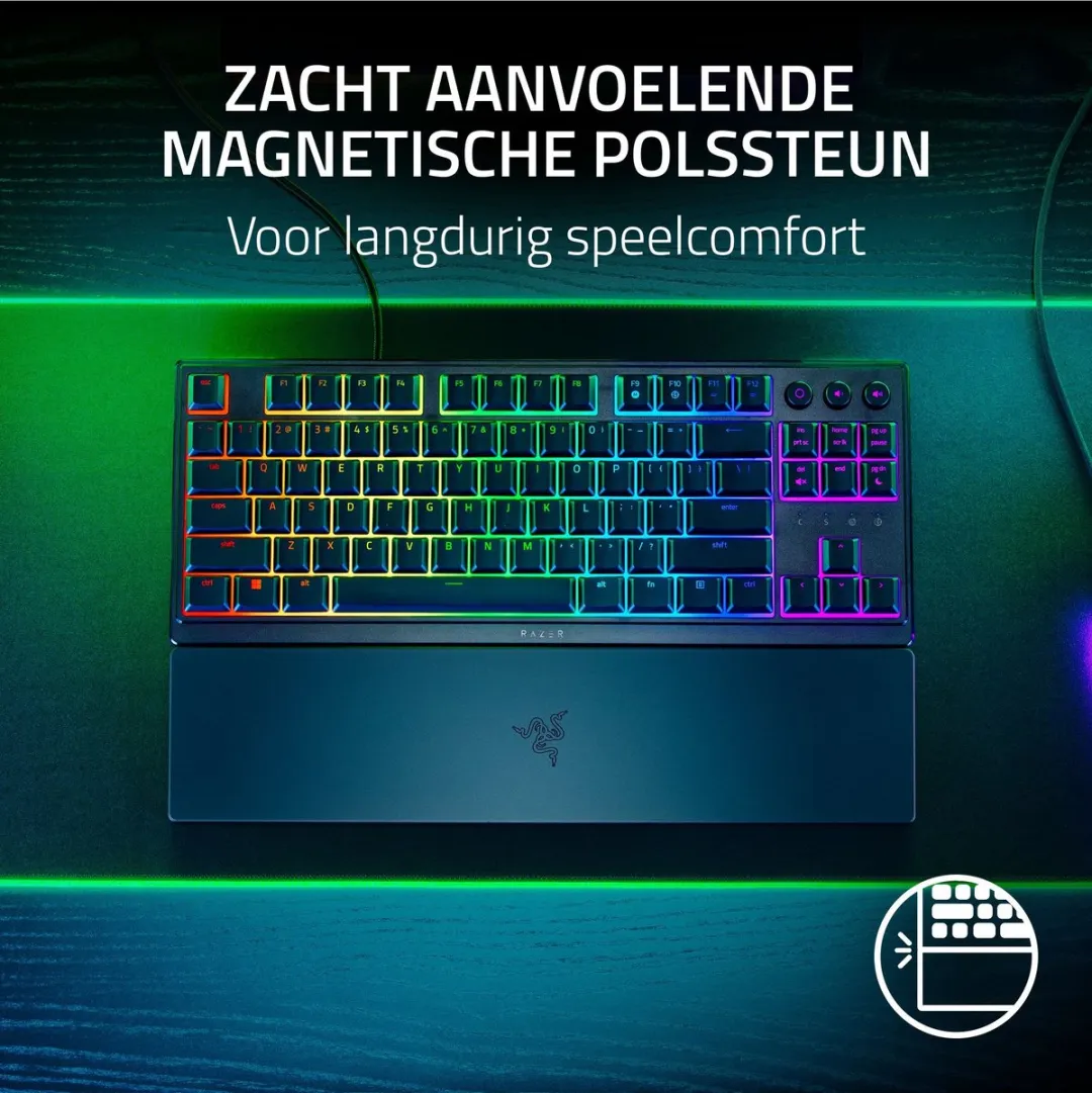 Razer Ornata V3 Tenkeyless - Gaming Toetsenbord - Low Profile - Ergonomisch - RGB - TKL - Qwerty