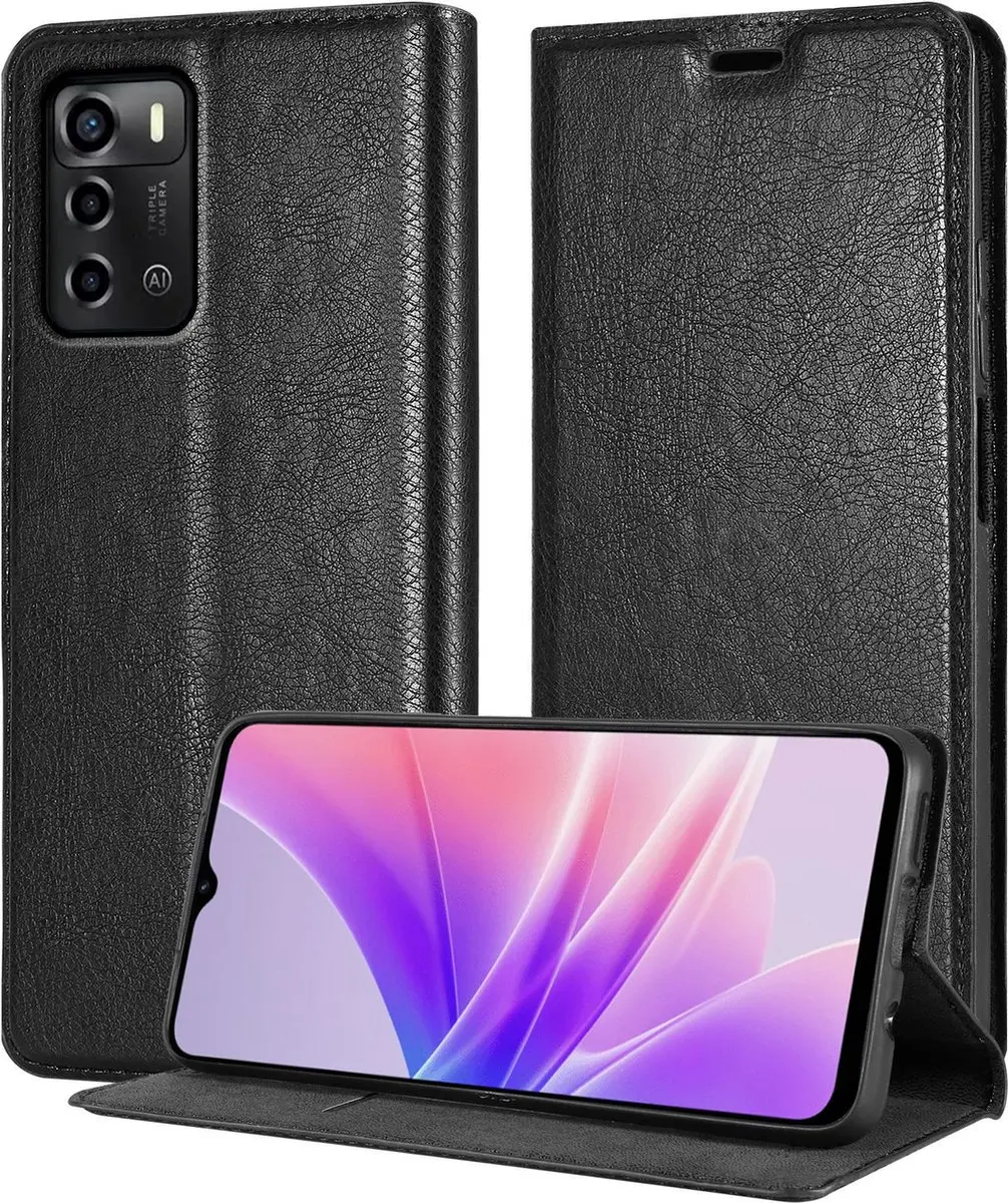 Cadorabo Hoesje geschikt voor ZTE Blade A72 5G in ZWARTE NACHT