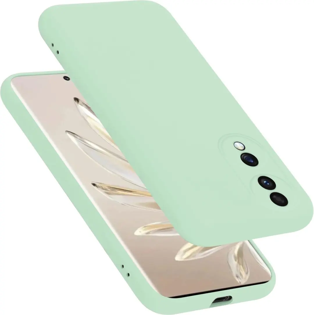 Cadorabo Hoesje geschikt voor Honor 70 in LIQUID LICHT GROEN