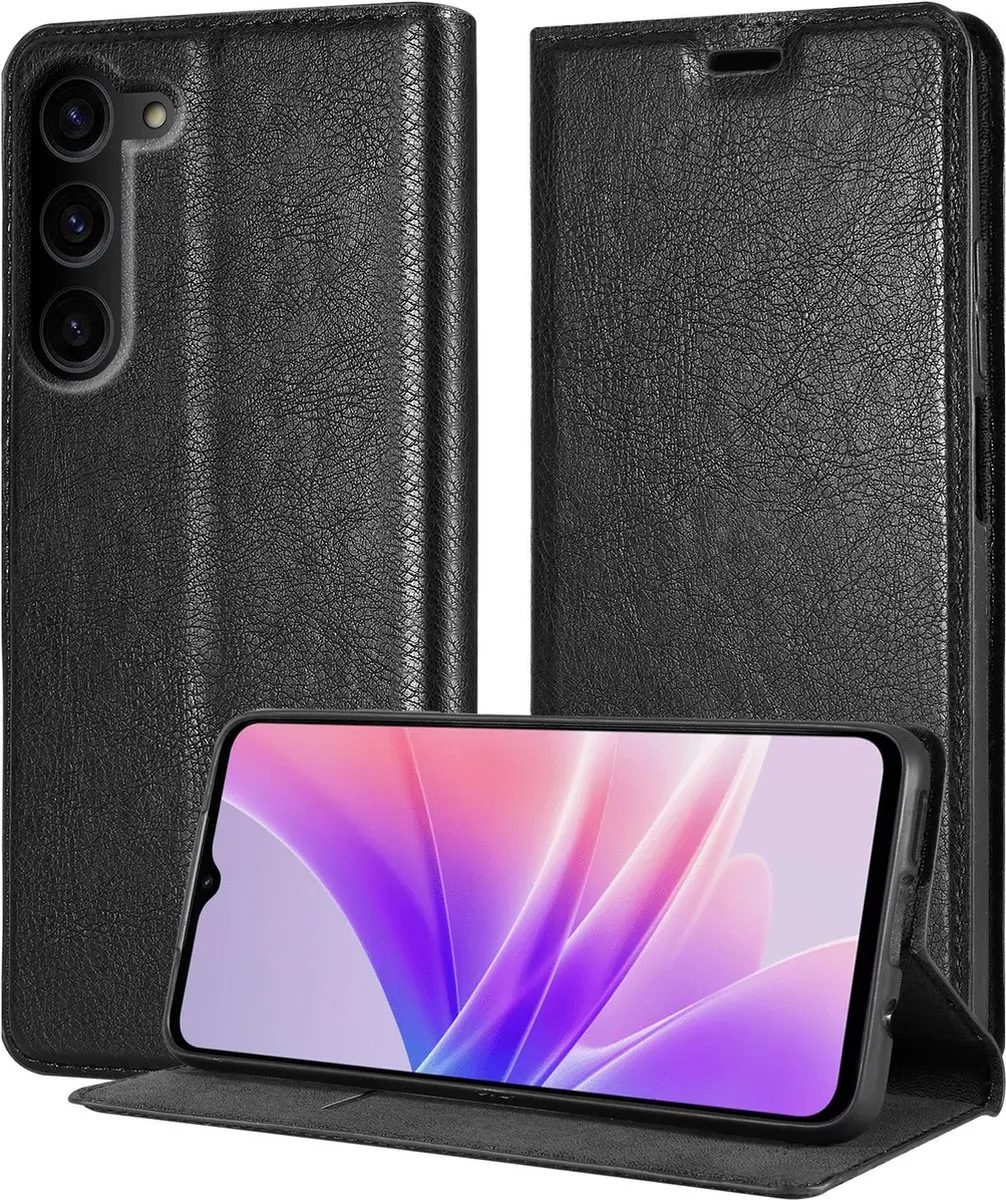 Cadorabo Hoesje geschikt voor Samsung Galaxy S23 PLUS in ZWARTE NACHT