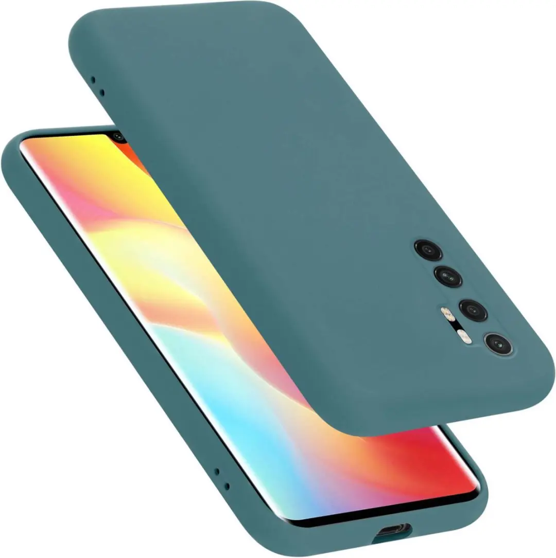 Cadorabo Hoesje geschikt voor Xiaomi Mi NOTE 10 LITE in LIQUID GROEN