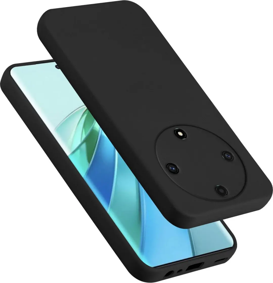 Cadorabo Hoesje geschikt voor Honor Magic 5 Lite 5G in LIQUID ZWART