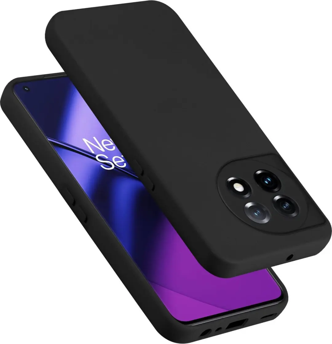 Cadorabo Hoesje geschikt voor OnePlus 11 5G in LIQUID ZWART