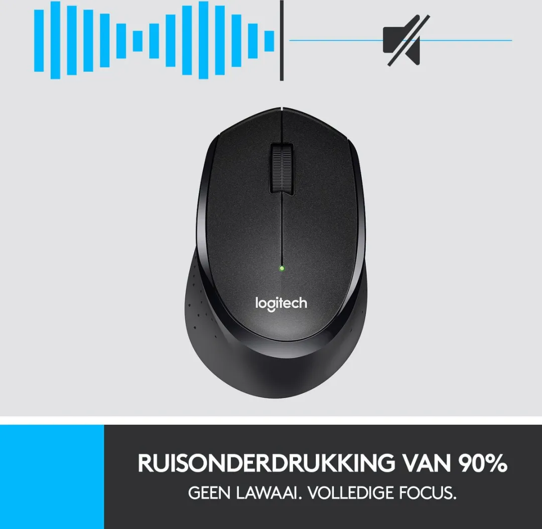 Logitech B330 Silent Plus Draadloze Muis - Zwart