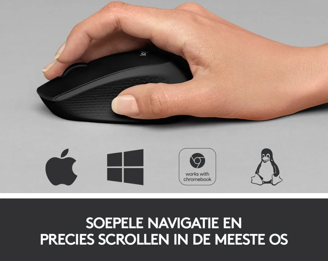 Logitech B330 Silent Plus Draadloze Muis - Zwart