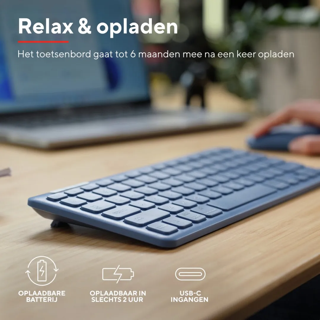 Trust Lyra 25095 Draadloos Toetsenbord - Blauw