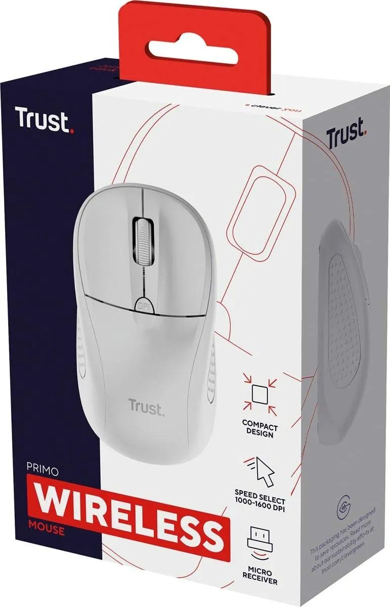 Trust Primo TRSOUW24795 Draadloze Muis - Wit - afbeelding 6 van 6