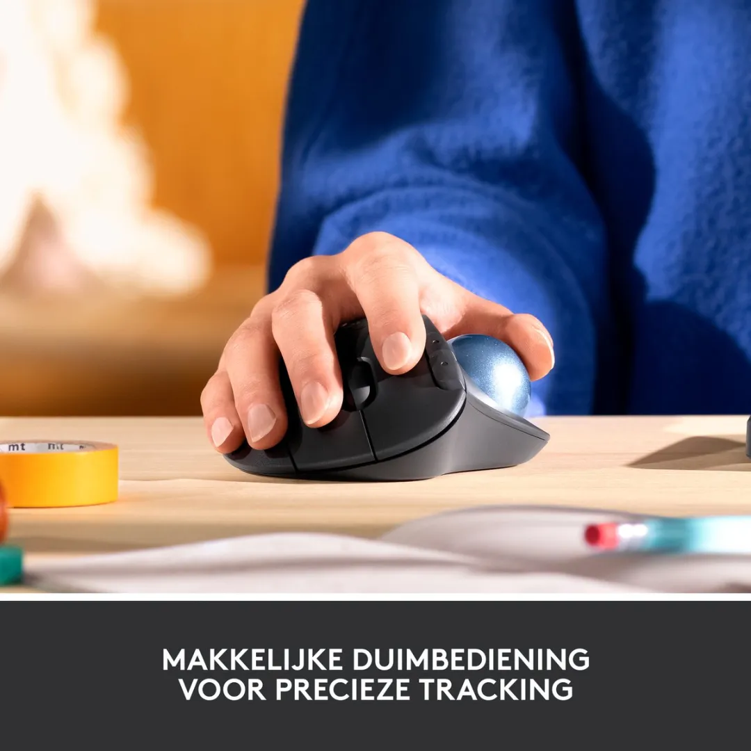 Logitech M575 ERGO Draadloze Trackball Muis - Grafiet