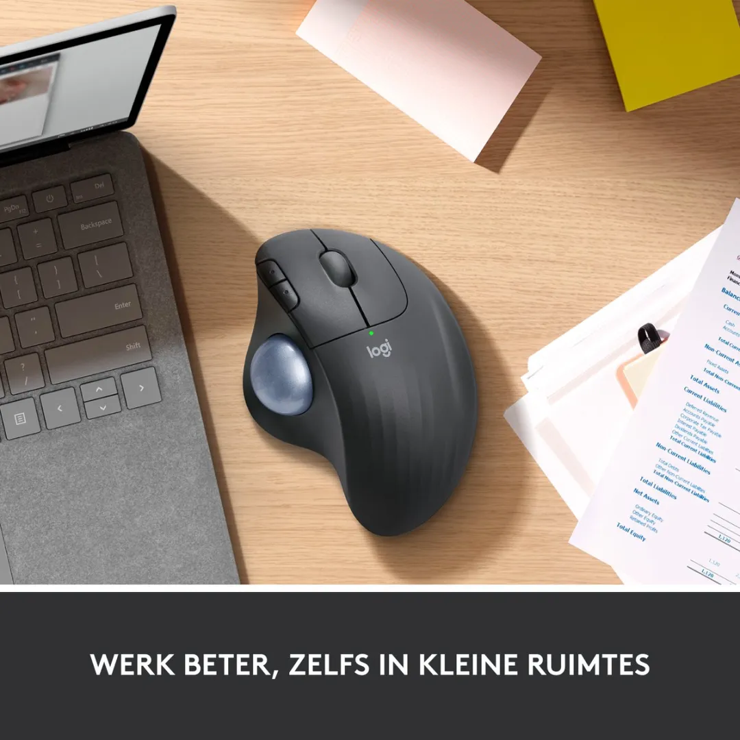 Logitech M575 ERGO Draadloze Trackball Muis - Grafiet