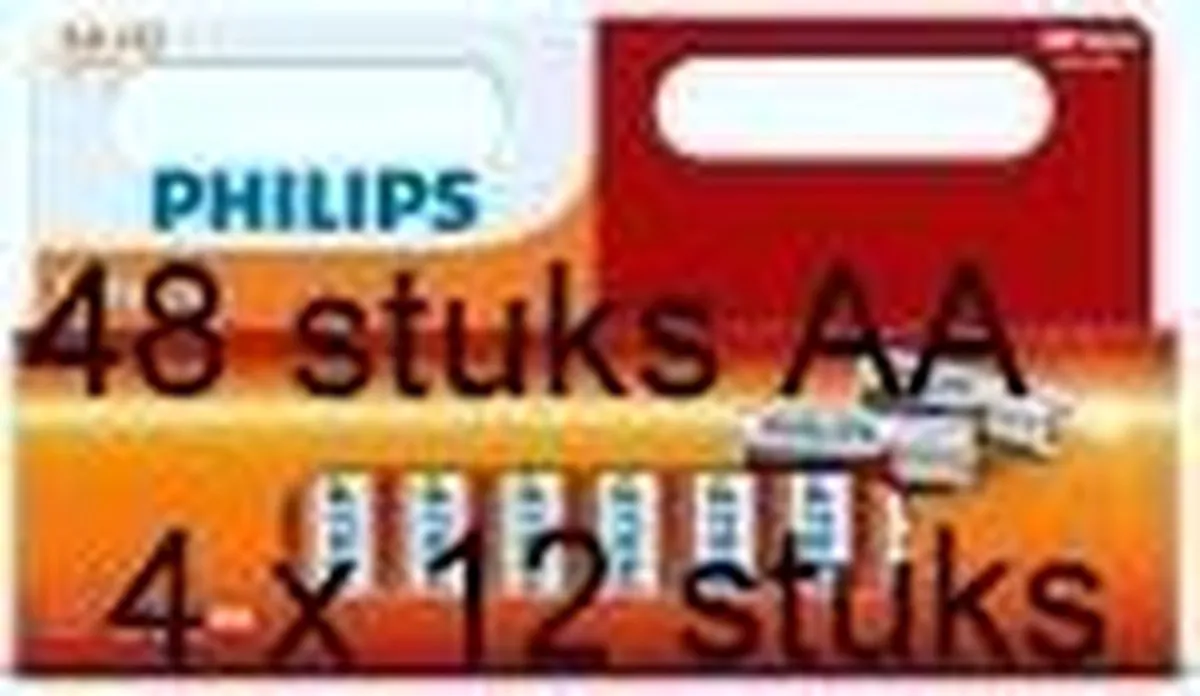 Philips Longlife AA Batterijen - 48 Stuks
