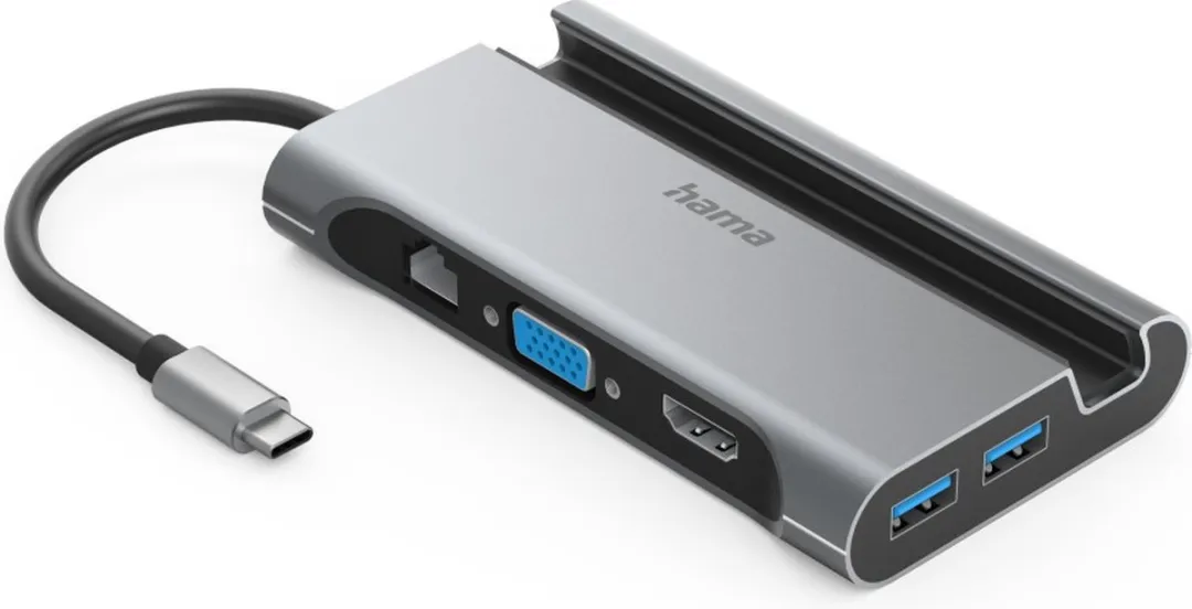 Hama USB-C Multiport Hub 7 Poorten - MPN 00200102 - Grijs - afbeelding 6 van 6