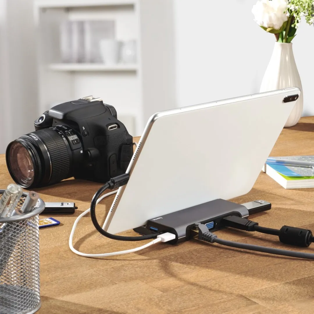 Hama USB-C Multiport Hub 7 Poorten - MPN 00200102 - Grijs