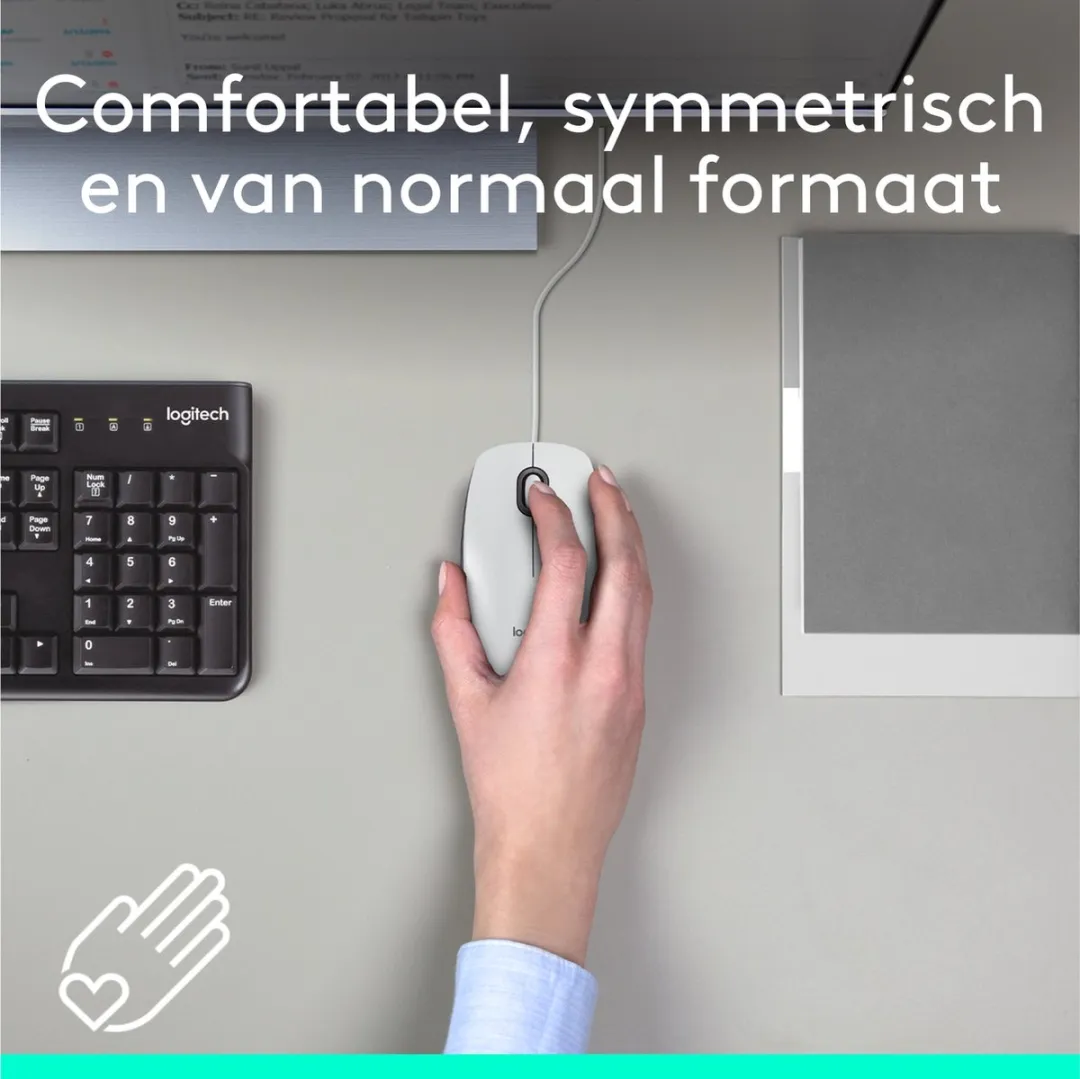 Logitech M100 Bedrade Muis - Wit