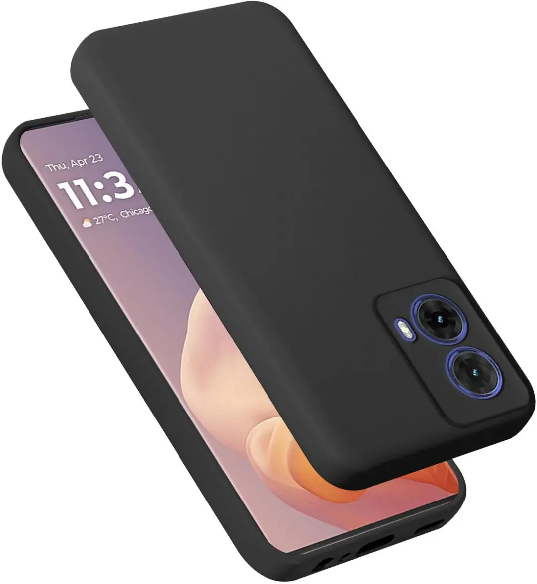 Cadorabo Hoesje geschikt voor Motorola Moto G85 in LIQUID ZWART