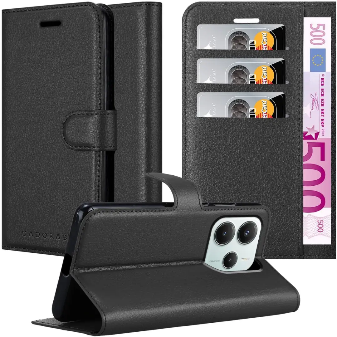 Cadorabo Hoesje geschikt voor Xiaomi RedMi Note 14 4G in PHANTOM ZWART