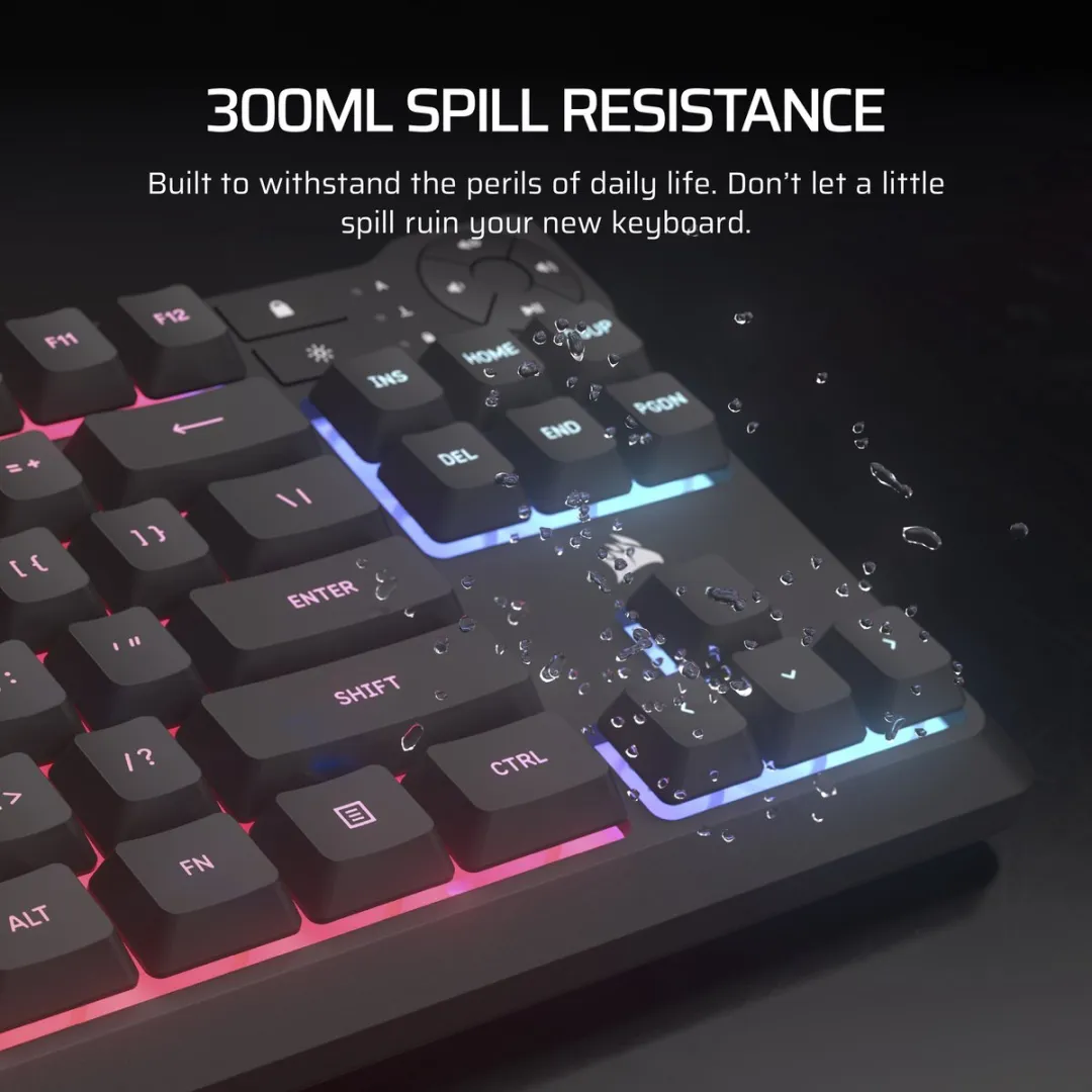 Corsair K55 Core CH-9216065-NA Gaming Toetsenbord - Tenkeyless - US QWERTY - Zwart