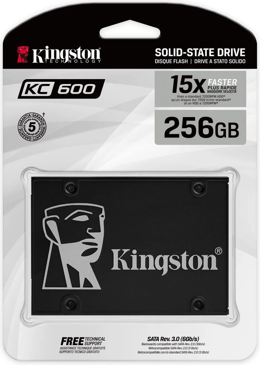 Kingston KC600 SKC600/256G Interne SSD 256GB - 2.5" SATA III