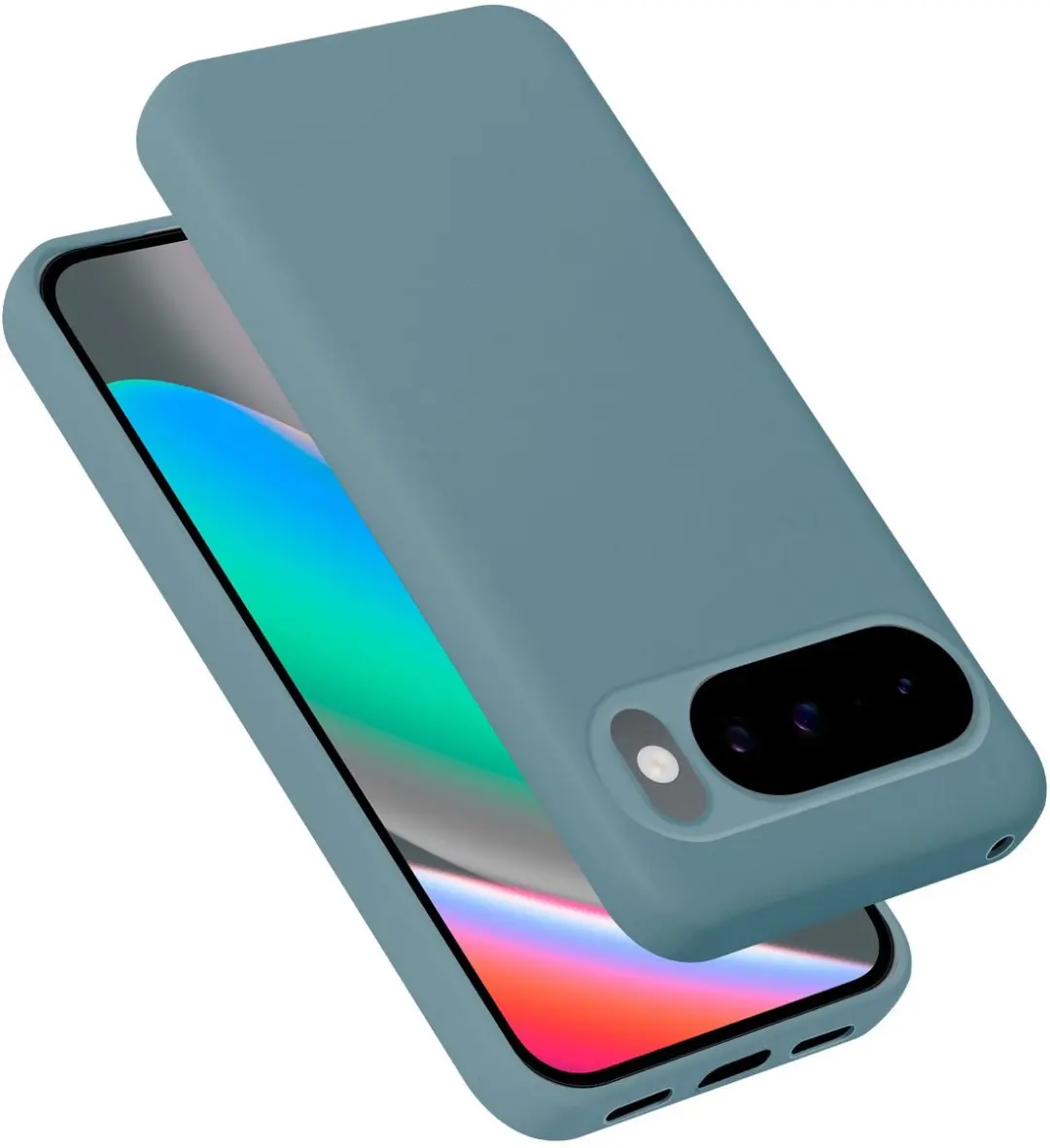 Cadorabo Hoesje geschikt voor Google pixel 10 Case in Liquid Groen Beschermhoes gemaakt van flexibel TPU silicone etui cover mobiele telefoonhoesje