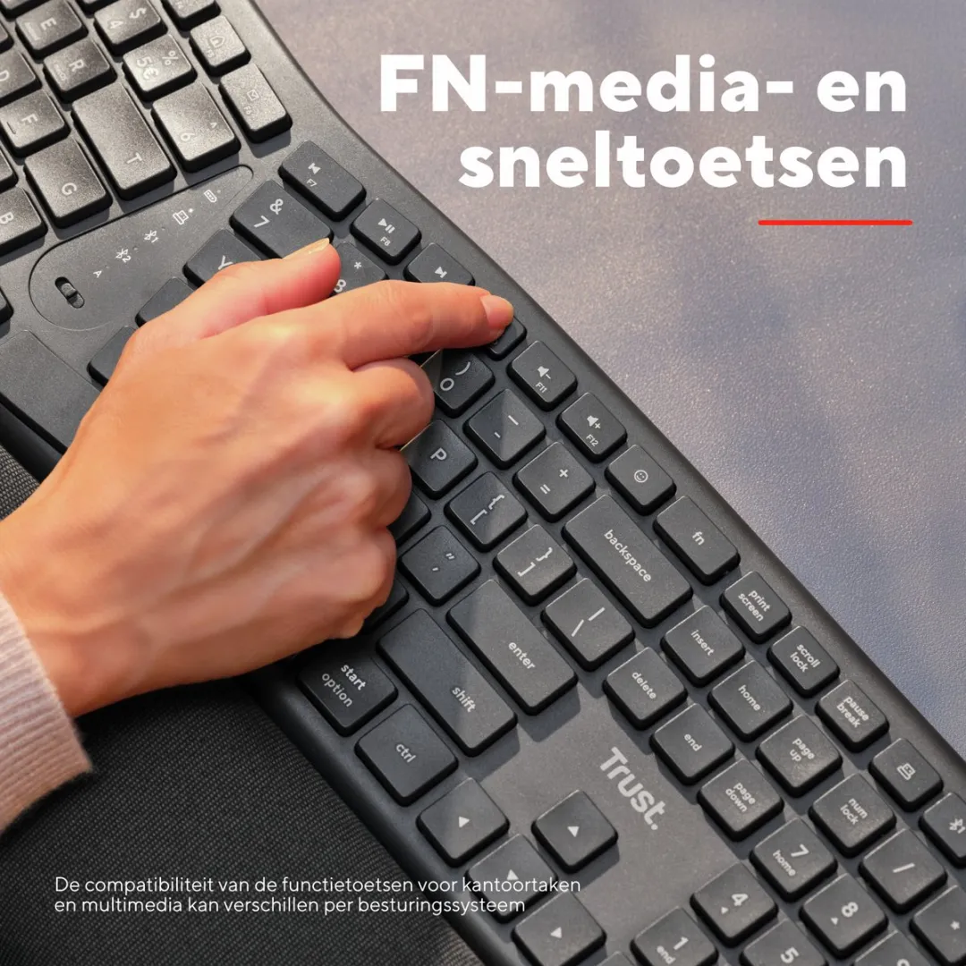 Trust Keyra 25459 Draadloos Toetsenbord - Zwart