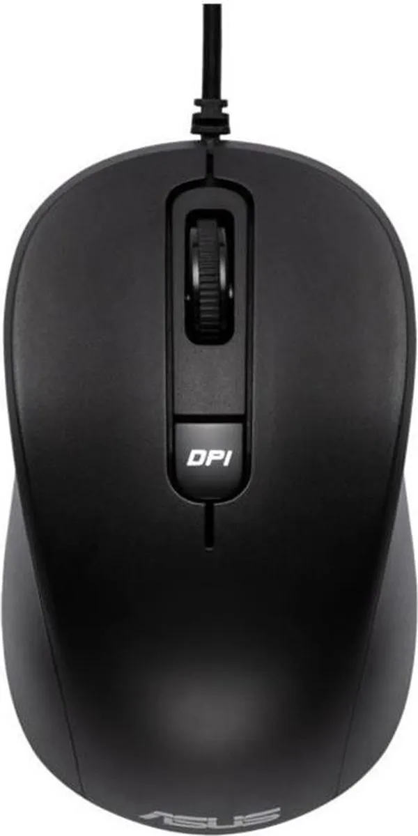 ASUS MU101C Muis - 3200 DPI - Ambidextrous - Zwart - afbeelding 6 van 6