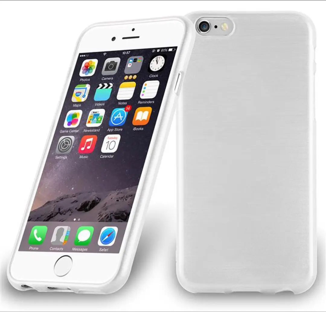 Cadorabo Hoesje geschikt voor Apple iPhone 6 PLUS / 6S PLUS in ZILVER