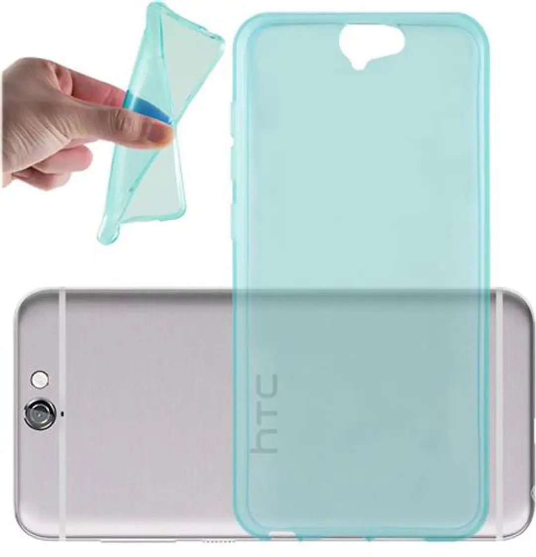 Cadorabo Hoesje geschikt voor HTC ONE A9 in TRANSPARANT BLAUW