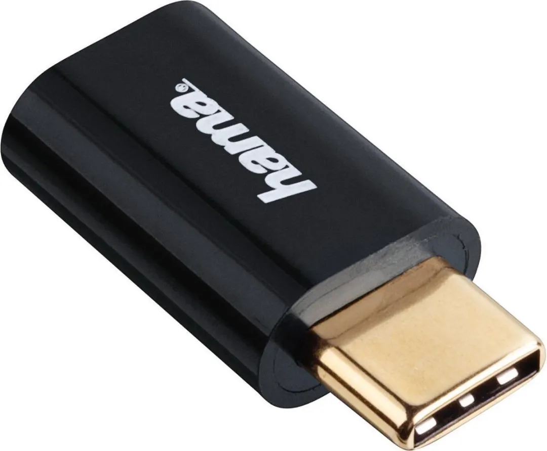 Hama 00200310 USB-C Adapter - Micro-USB naar USB-C - Zwart