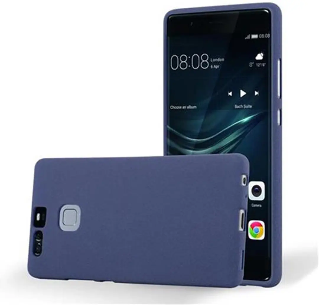 Cadorabo Hoesje geschikt voor Huawei P9 in FROST DONKER BLAUW