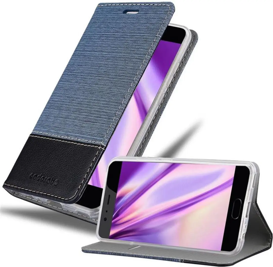 Cadorabo Hoesje geschikt voor Huawei P10 PLUS in DONKERBLAUW ZWART