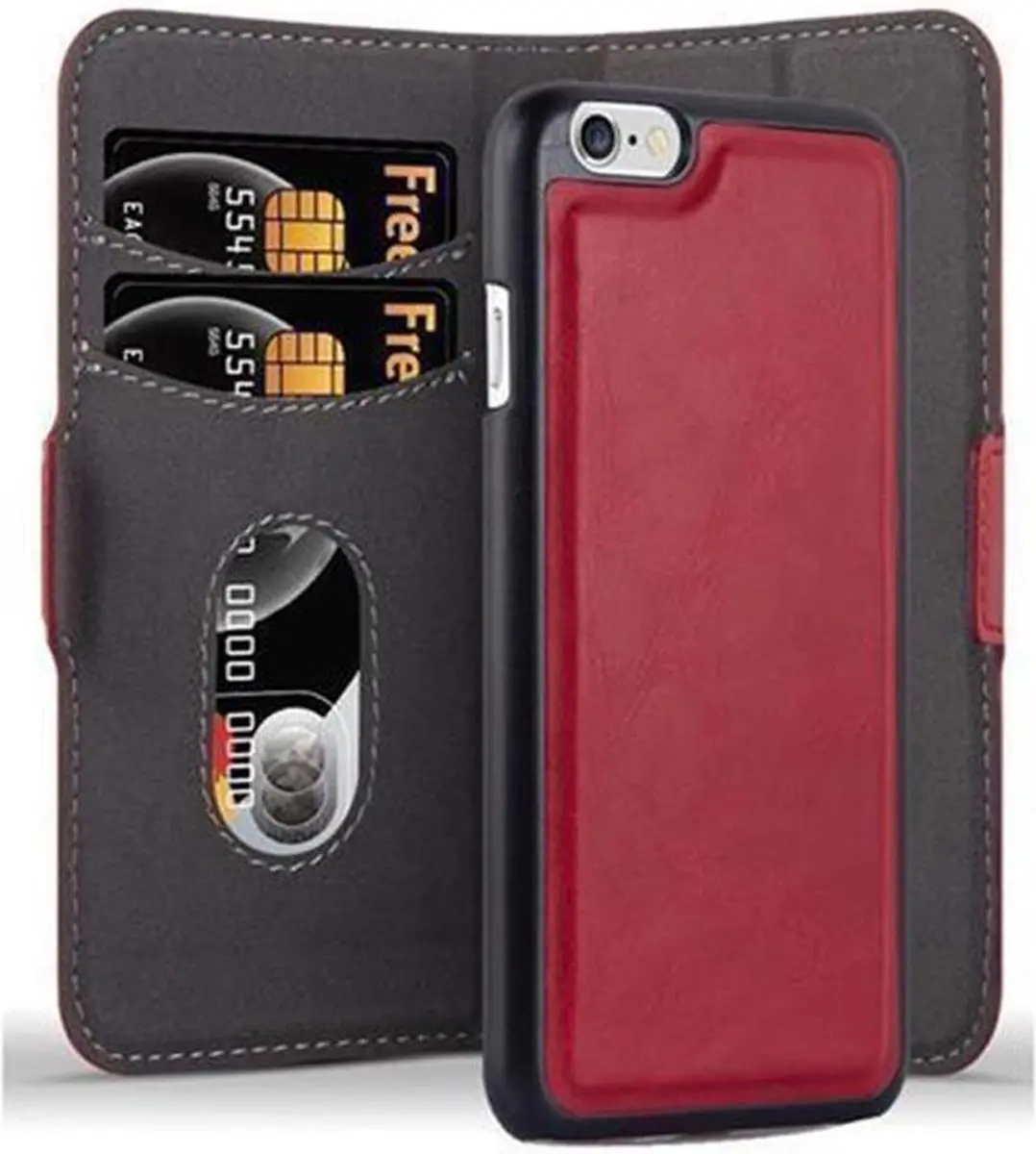 Cadorabo Hoesje geschikt voor Apple iPhone 6 / 6S in GRANAATAPPEL ROOD